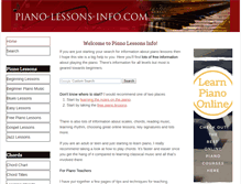 Tablet Screenshot of piano-lessons-info.com
